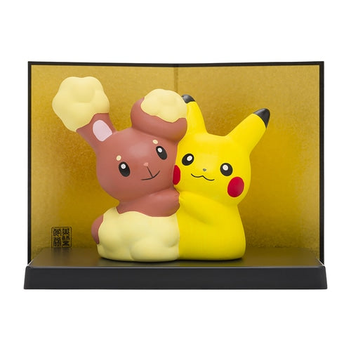 2022 Pokemon Center Original New Year's Ceramic Ornament Pikachu & Buneary 10cm 3.9"