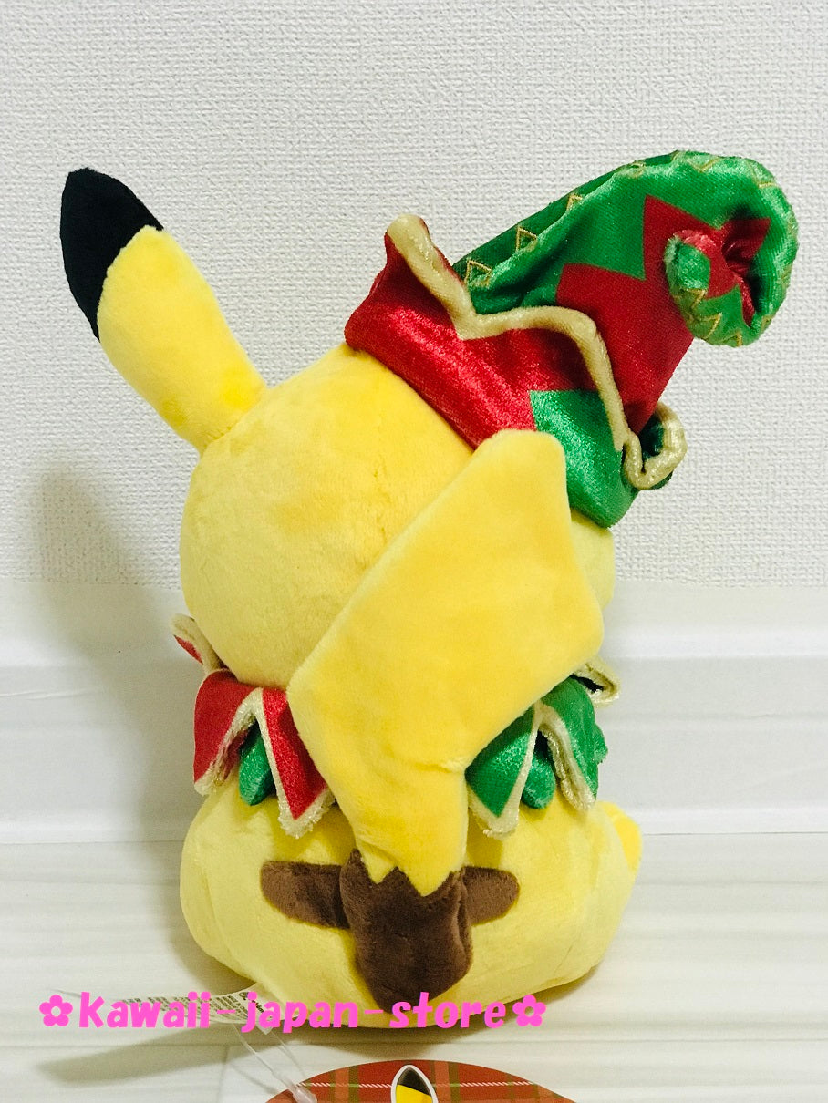 2022 Pokemon Center Original POKEMON CHRISTMAS TOY FACTORY Plush Doll Pikachu & Dedenne 8.8" 22.5cm