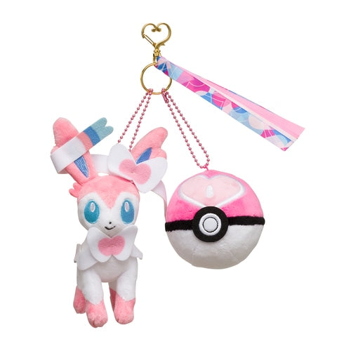 2021 Pokemon Center Original BALL FREAK Pair Mascot Sylveon (5.9"15cm) & Love Ball (2.7"7cm)