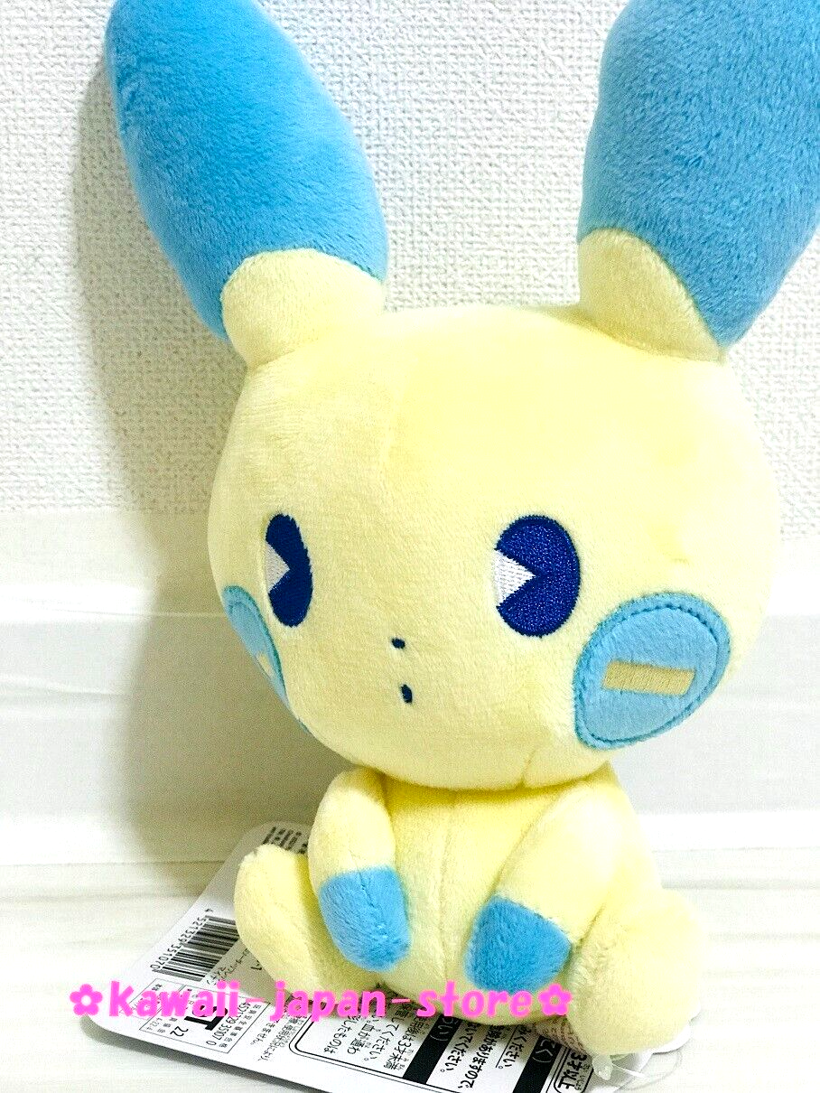 2022 Pokemon Center Original SAIKO SODA REFRESH Plush Doll Minun 7.4" 19cm