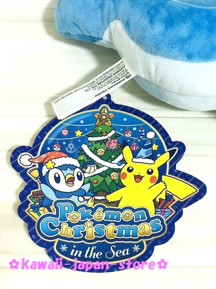 2021 Pokemon Center Original CHRISTMAS IN THE SEA Plush Doll Piplup & Mantyke 8.8" 22.5cm